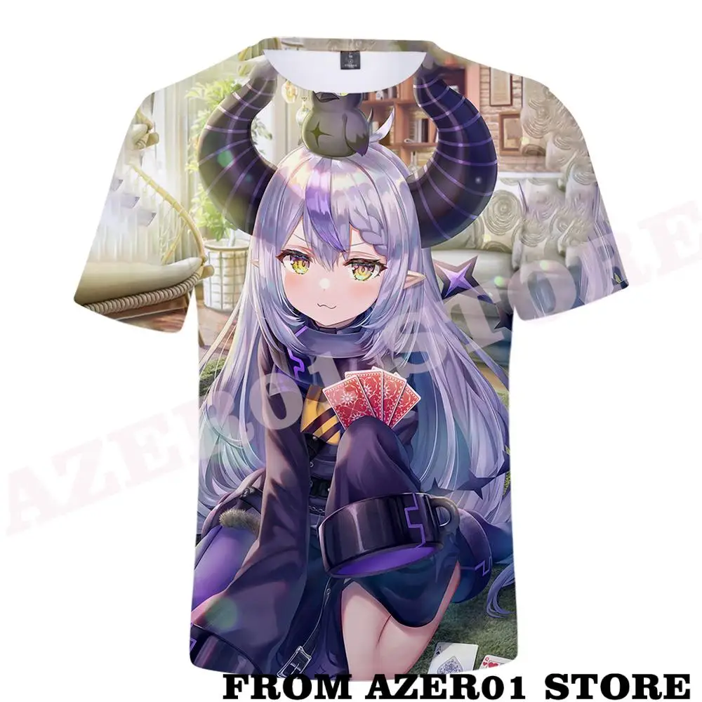 HOLOLIVE VTuber La Darknesss Laplus Darknesss Merch Tee T-shirt Spring Summer Men/Women Street Clothes shirt Streetwear Tshirt