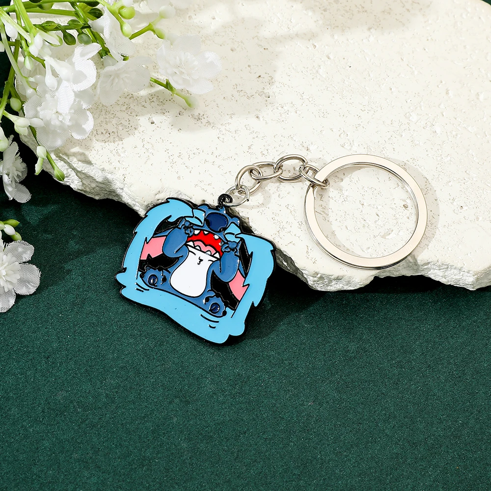 Lilo & Stitch Keychains Metal Toy Jewelry for Kids Birthday Party Decoration Gift Bag Anime Themed Kids Party Supplies