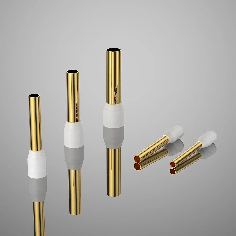 

Viborg audio pure copper gold plated Cable End Sleeves end terminal Wire End Sleeves crimp terminals