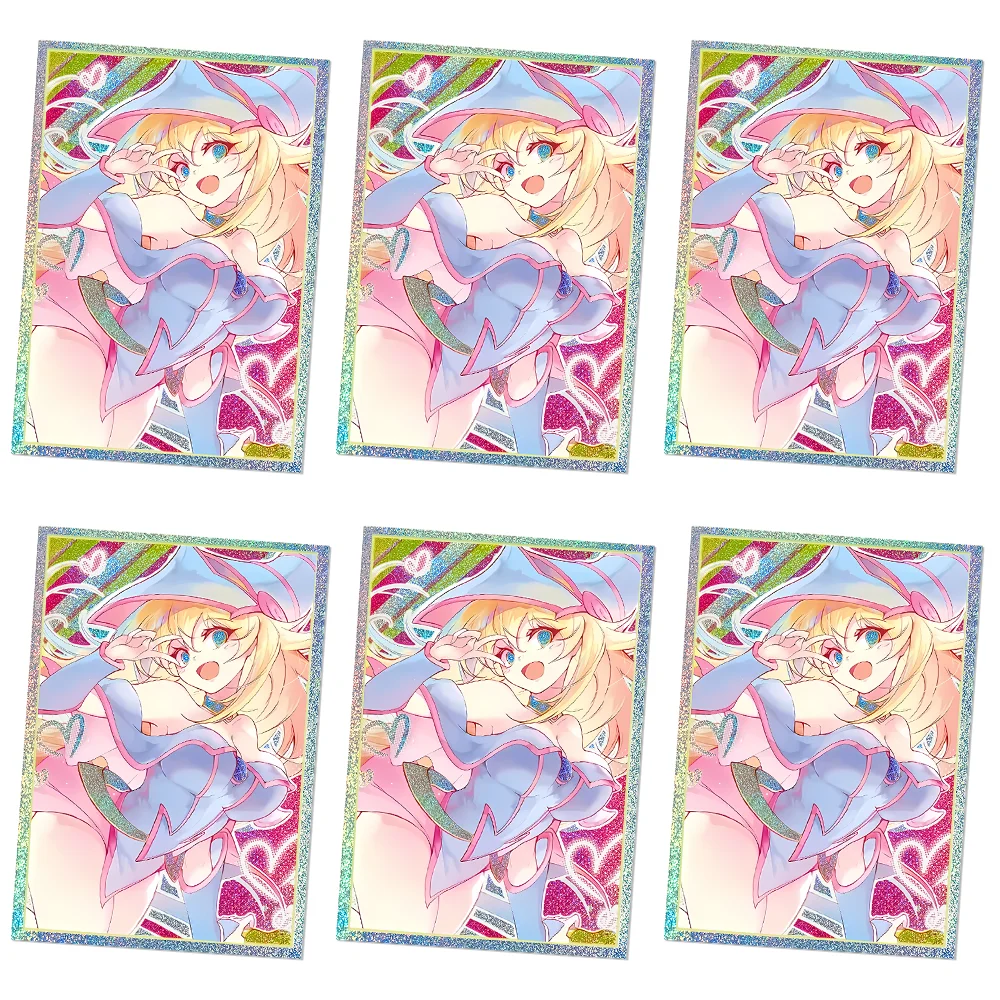 63 x 90 mm, 50 Stück, holografische Sammelkartenhüllen in japanischer Größe, Cartoon-Kartenhüllen, Kartenschutz für YGO-Spielkarten – Detail 3