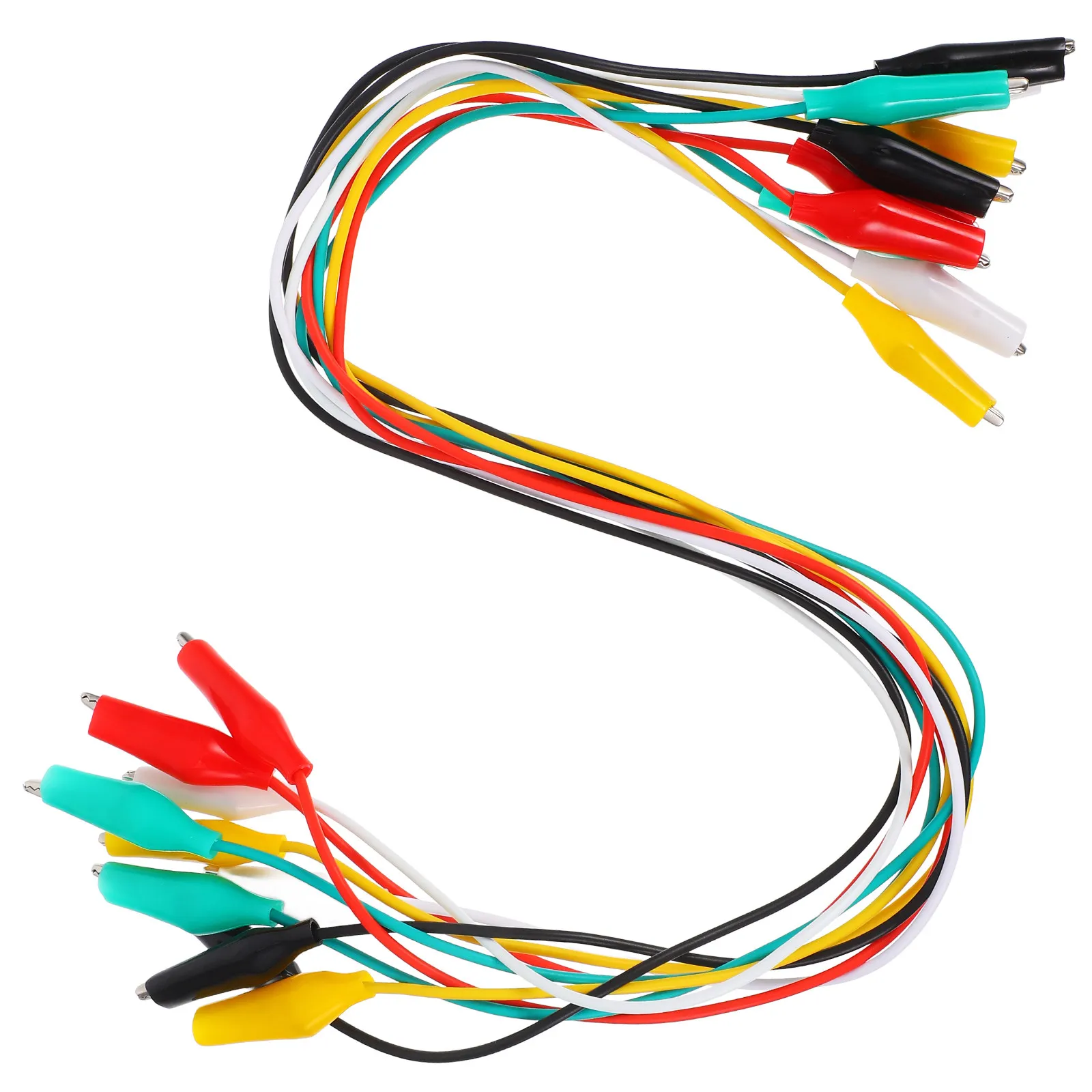 10Pcs Alligator Clip Test Leads Doubleend Electrical Clips 5 Colors Secure Grip for Electronic Parts Circuit Testing