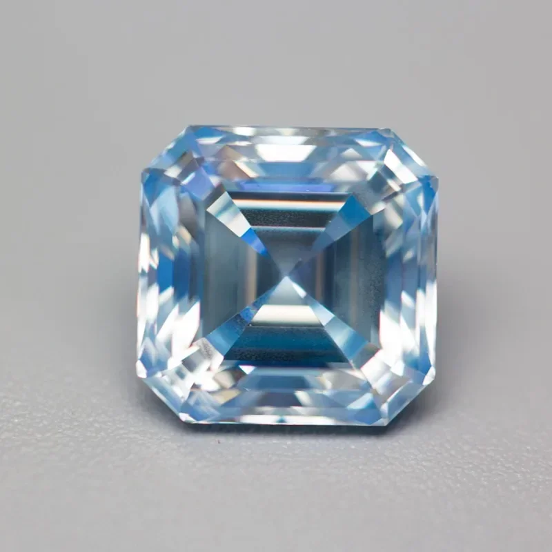 Pedra moissanite múltiplas cores, pedra preciosa de corte asscher para diy, material de joias avançadas, testador de diamante com certificado gra