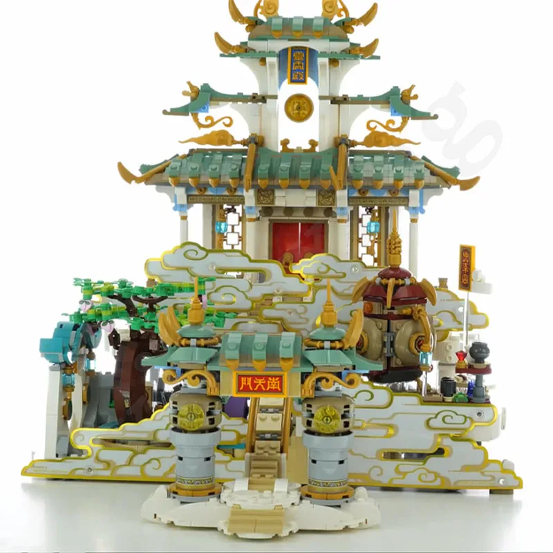 2022 New 80039 Tianguo Street View Modular Brick Sun Monkey King Model Building Blocks Kids Building Block Toy Christmas Gift