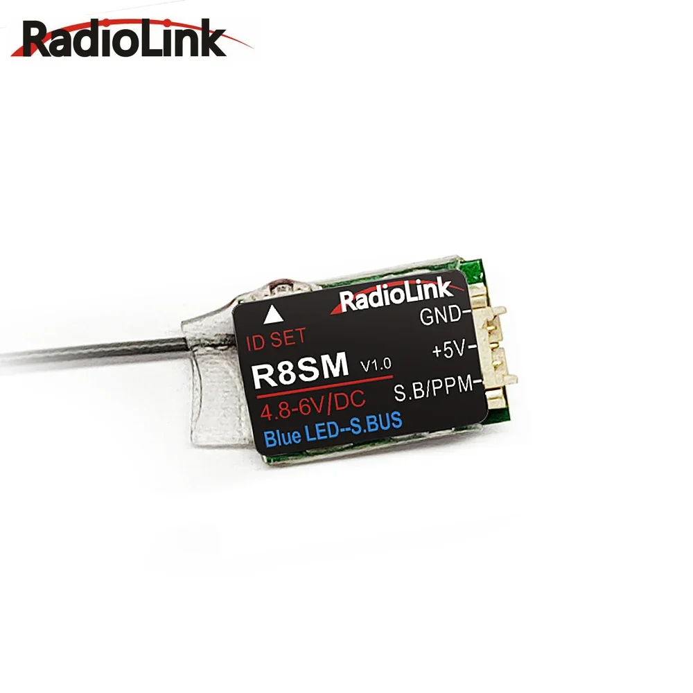 Radiolink 2.4 GHz R8SM 8 Canais Receptor RC Super Mini Tiny SBUS/PPM para Mini Drone Funciona com Controlador de Transmissor T8FB/T8S