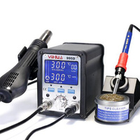 Upgrade Rework Station 110V/220V Hot Air Soldering Station LCD Screen SMD BGA Rework Station 60W Iron Soldering 995D