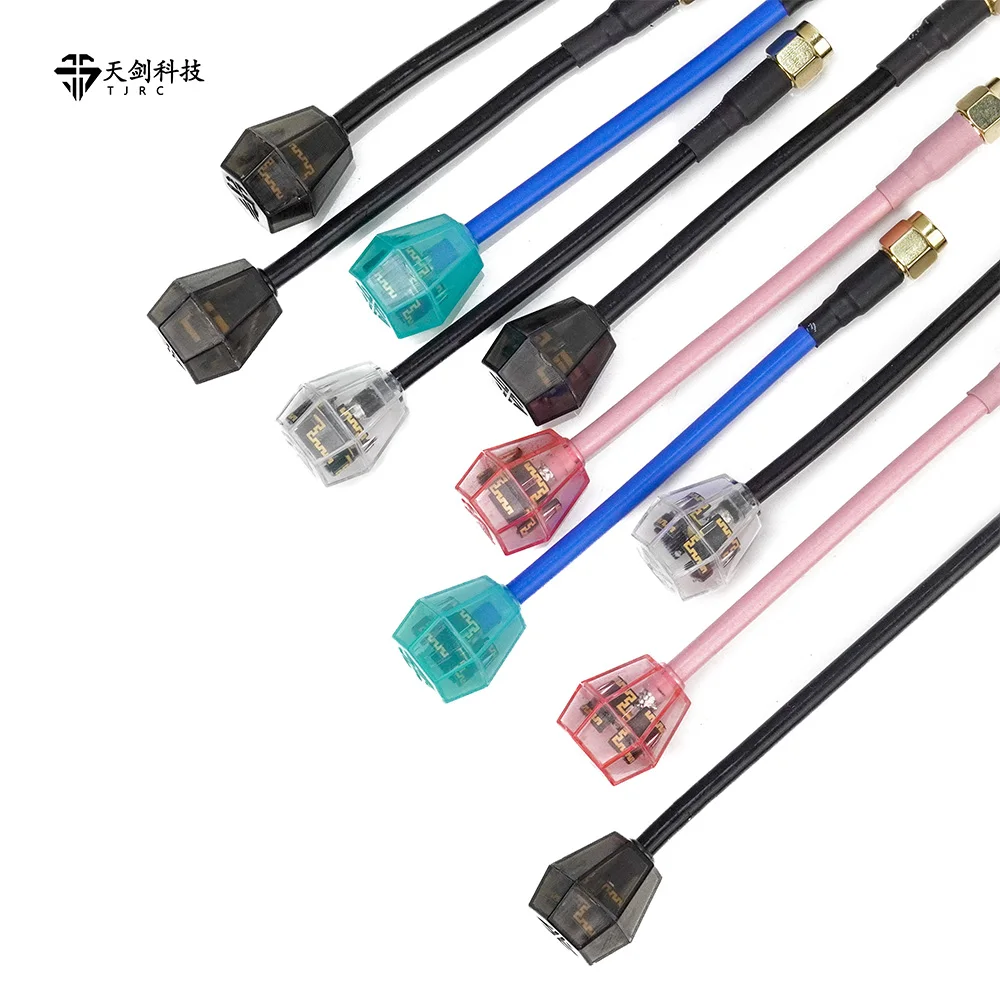 Antena TJRC FPV 5.8G LHCP 100mm 180mm SMA z adapterem UFL O4 PRO do transmisji dalekiego zasięgu z dronami FPV