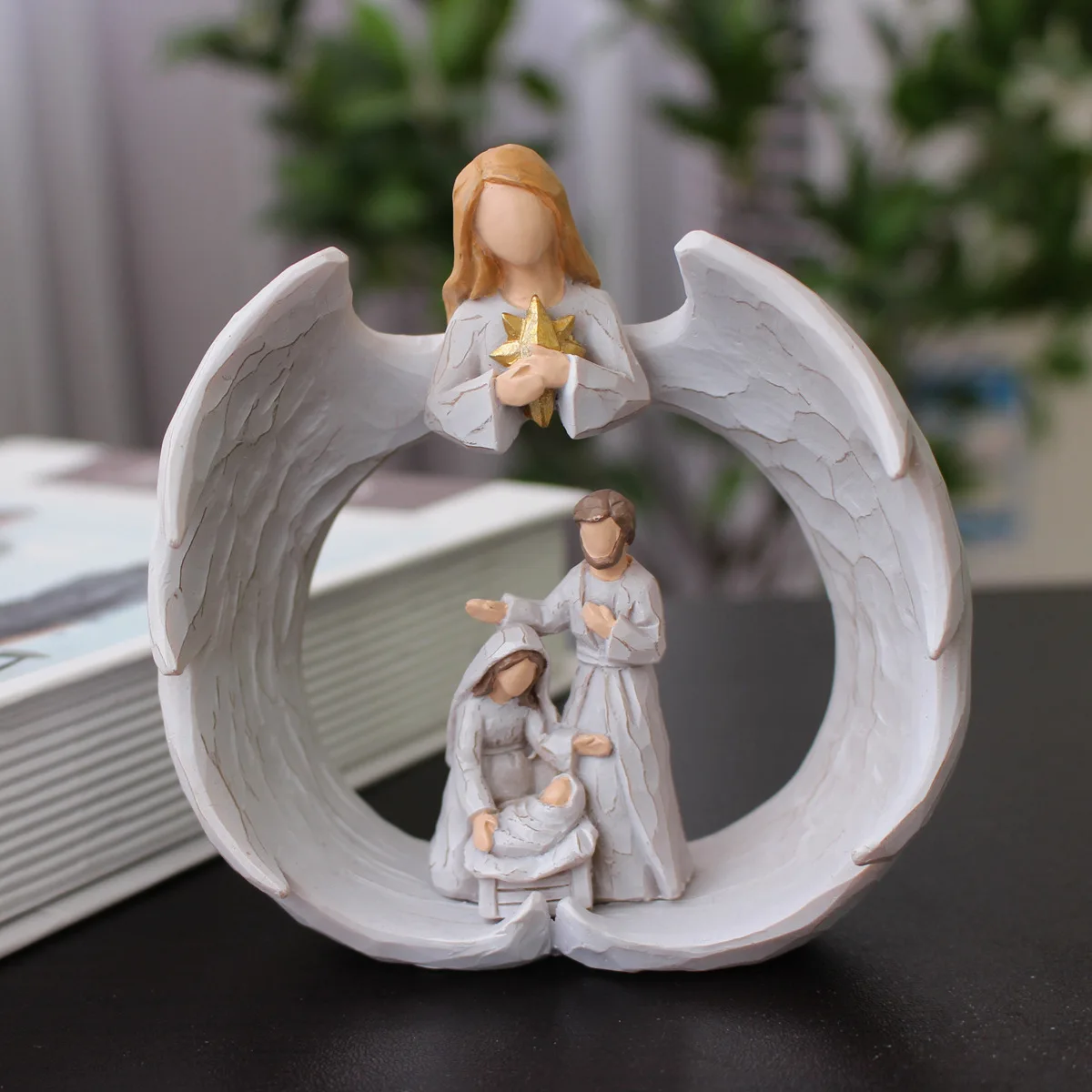 

‌Resin Angel Wings - Religious Home Decor for Christmas‌
