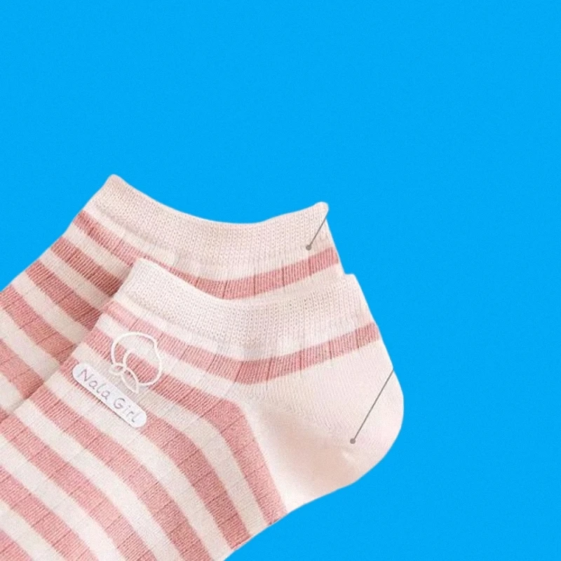 Chaussettes courtes basses roses pour femmes, chaussettes bateau décontractées, bouche peu profonde, fines, mignonnes, confortables, été, nouveau, 5/10 paires