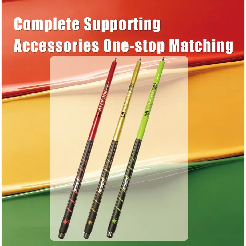 High Quality Factory Handmade Miao Jin MJ-B003 13mm Carbon Fiber Center Joint Extension Punch Pool Snooker Cue Multi-Layered