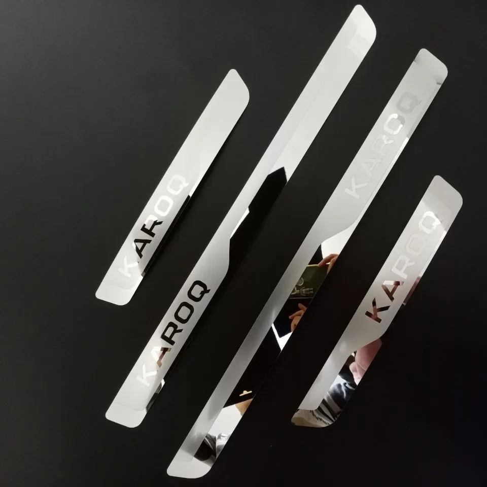 Полоса на пороги для Skoda KAROQ 2017-2021, накладка из нержавеющей стали на ногу, педаль, стикеры для стайлинга автомобиля, автомобильные аксессуары