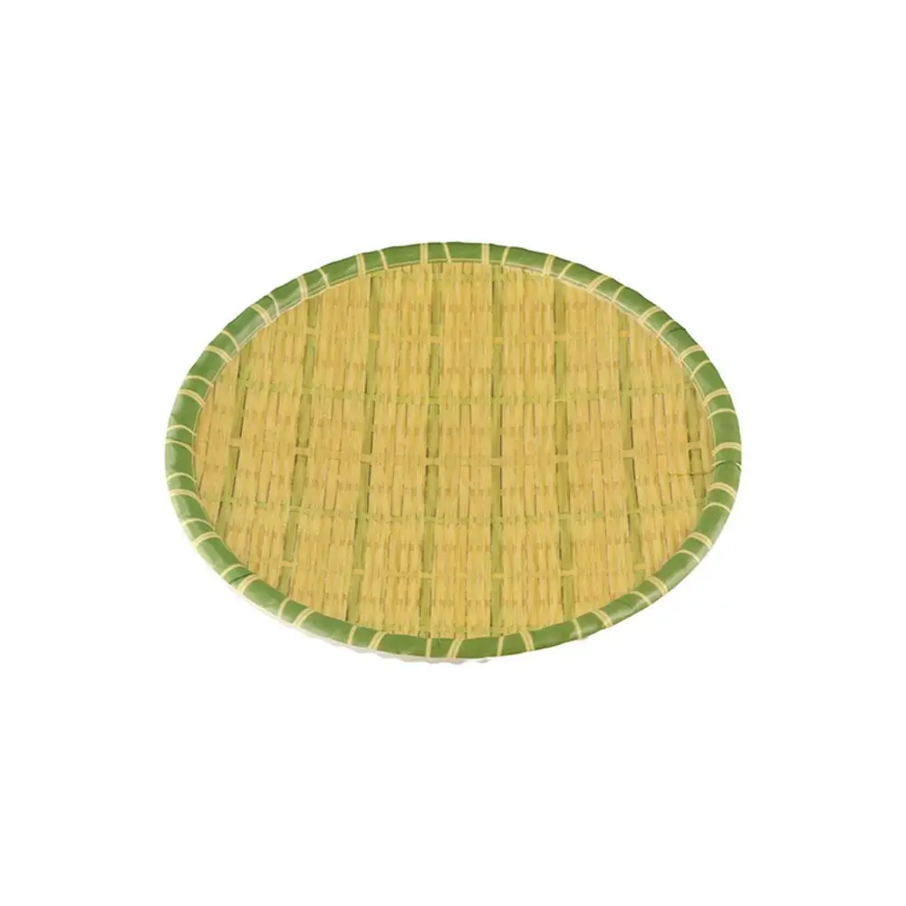 Imitation Bamboo Weaving Hot Pot Vegetable Plate Multiple Styles Green Barbecue Plate Melamine Vegetable Fruit Tray Restaurant