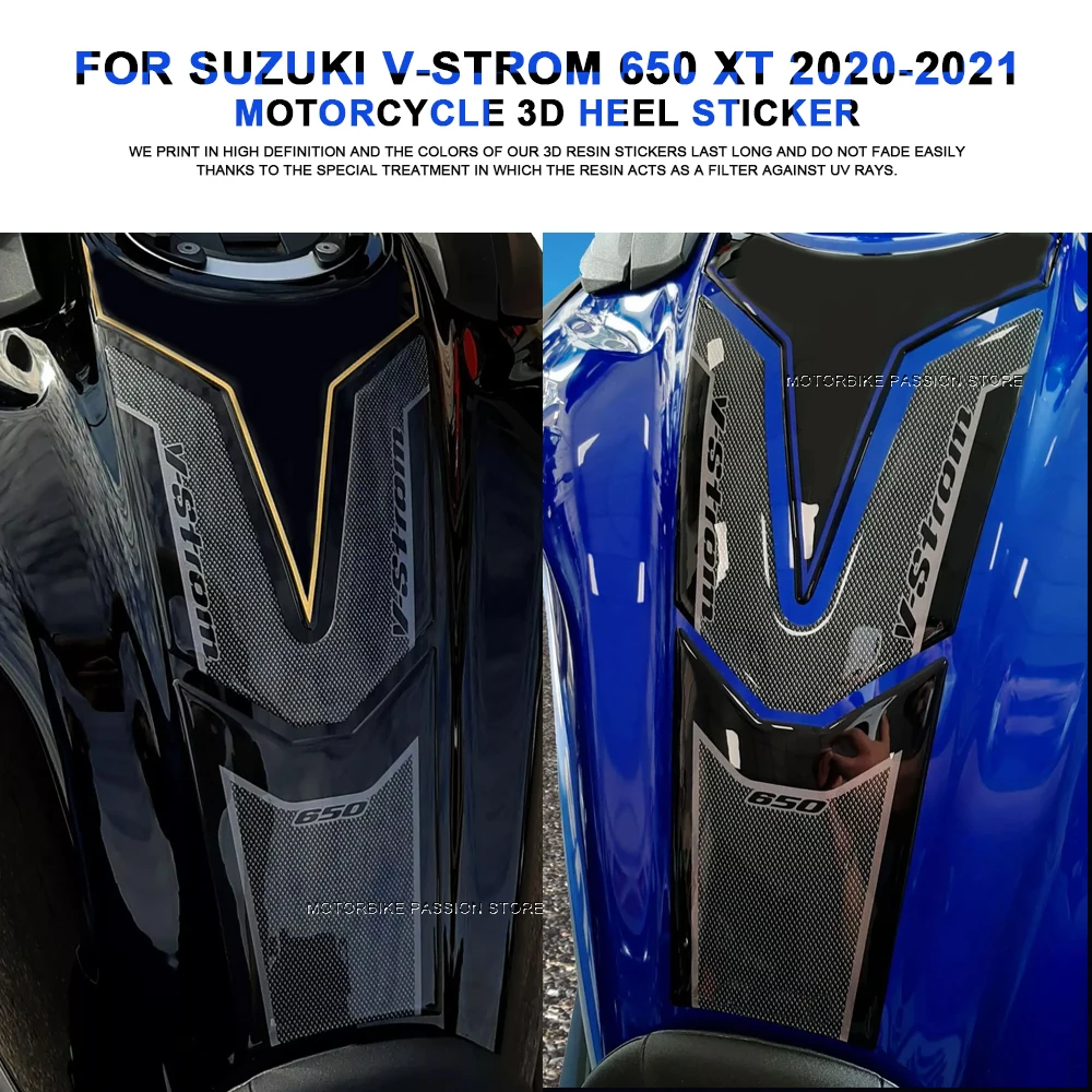 650XT 3D motorcycle tank sticker kit anti-slip protection oil decal accessories Gas for V-STROM 650 XT 650XT Vstrom 2020-2021
