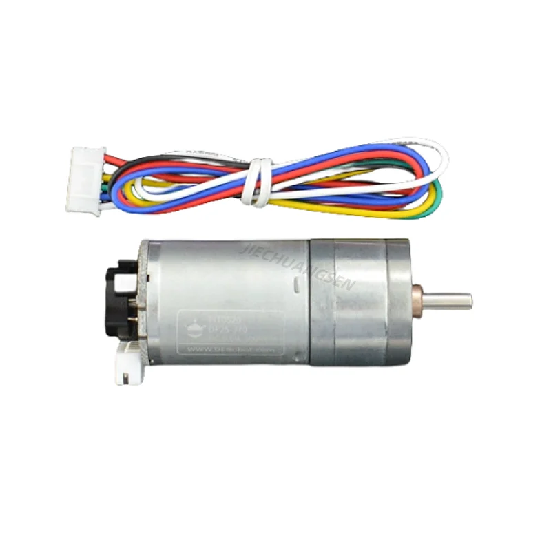 DC Reducer Gear Motor With 224.4PPR Encoder 6V 300rpm 3.6kg.cm 20:1 Gear Motor