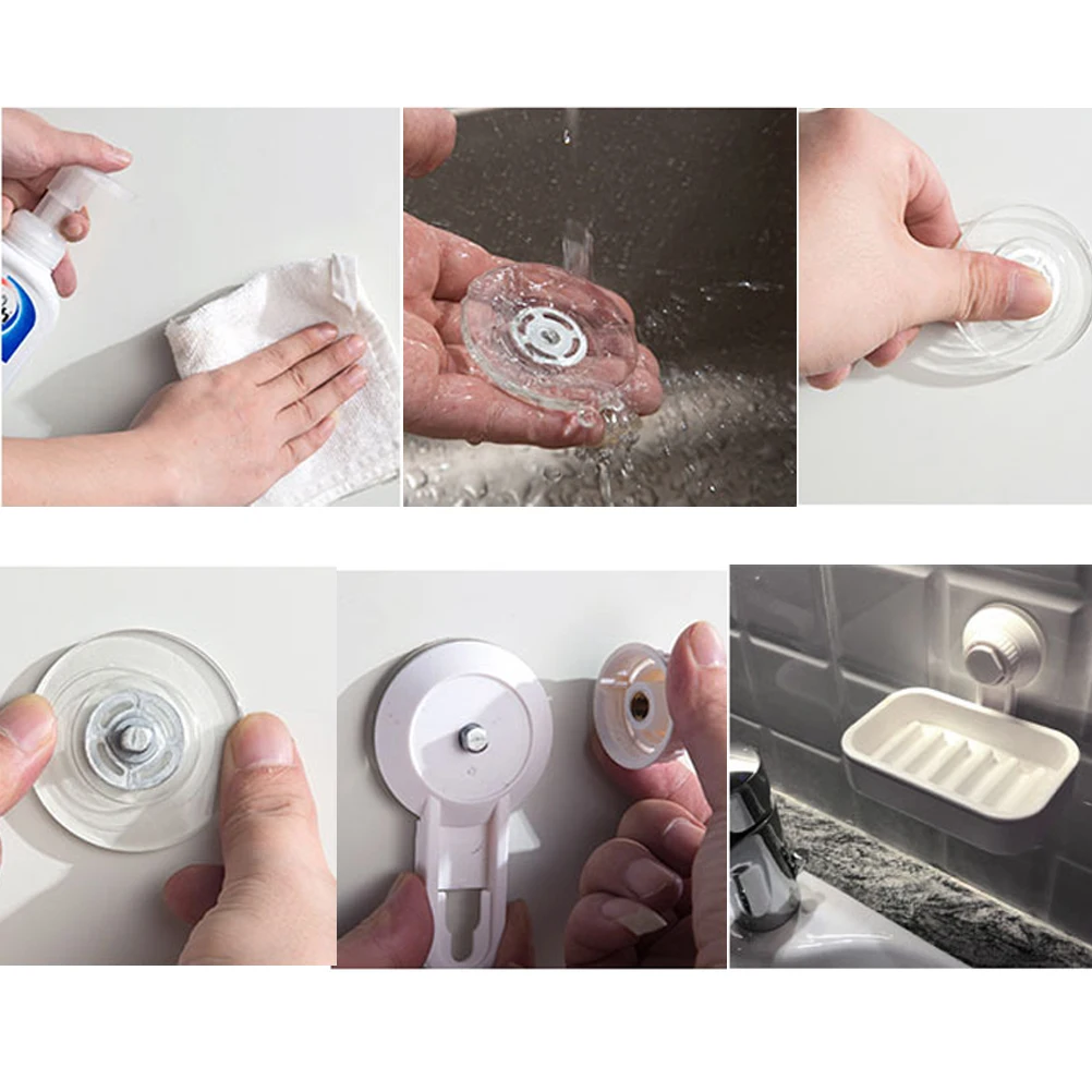 

Wall Absorbing Soap Box Black Dish Suction Cup Shower Vacuum Saver Dispenser Bathroom Sink Bathtub Non Drilling Premium