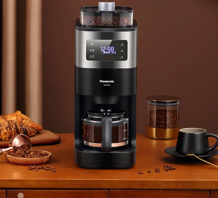 Panasonic American Home Coffee Machine Fully Automatic Cleaning Detachable Touch Screen Bean Powder Dual Purpose Coffee Maker NC