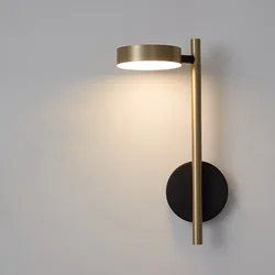 Simple LED Wall Lamp 8W Bedroom Living Room Rotation Adjustable Wall Light Aisle Study Reading Sconce Gold Black Wall Lamps