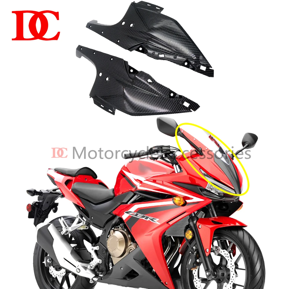 Front Part Fairing for Honda CBR500R 2016 2017 2018 Headlight Shroud Cover Front Upper Nose Cover Rearview Mirror Fixing Plate