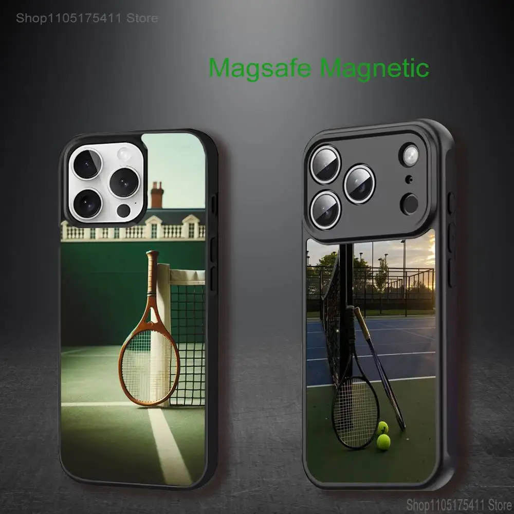 

Sports T-Tennis Phone Case For iPhone 17,16,15,14,13,12,11,Pro,Max,Plus,Mini,SE4,E Magnetic Magsafe Wireless Charging