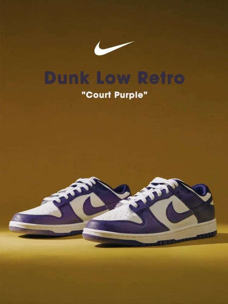 Original Nike Dunk Low Retro Runnning Shoes For Men Women Black White Panda Court Purple Outdoor Sports Sneakers