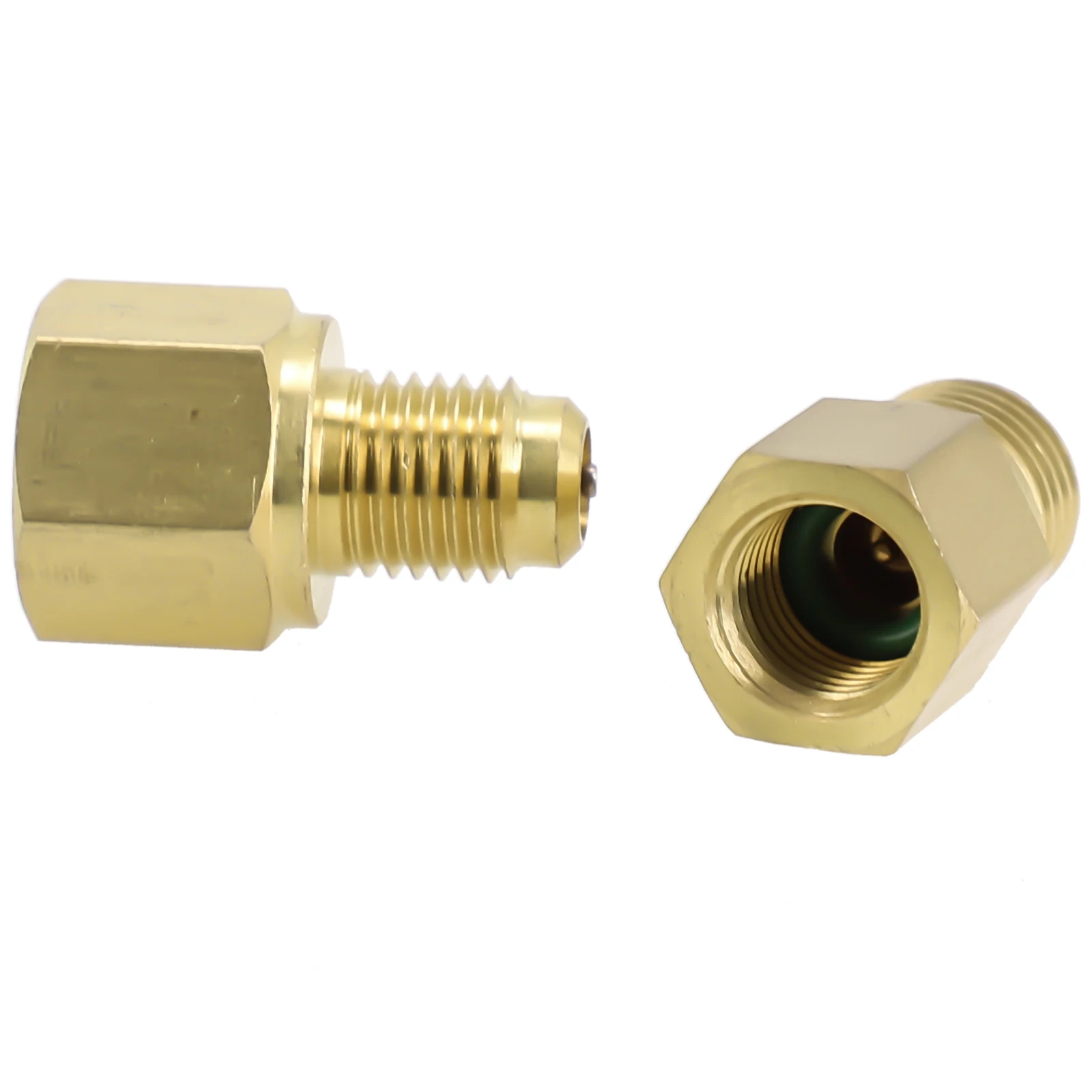 2pcs Connectors Adapter Industrial Leak for proof Fuel Tanks Hoses Vacuum Pumps 1/2 for acme Male 1/4 Female for flare Brass