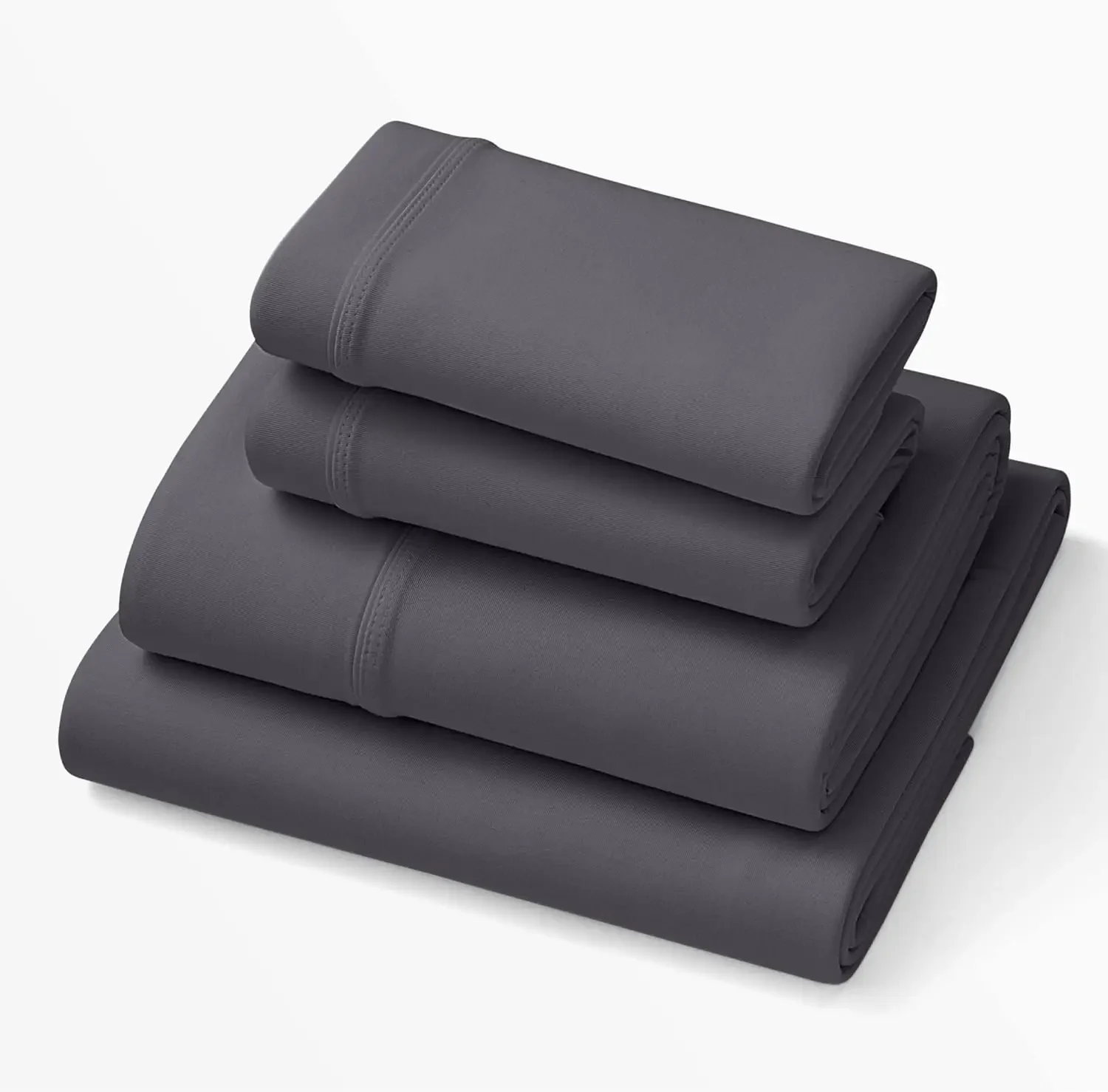 

Purple Deep Pocket Softstretch Sheets, Split King, Mattress Sheets, Moisture-Wicking, Stormy Grey