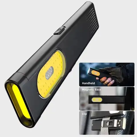 LED 키체인 손전등 USB C 충전식 600Lm 미니 토치 휴대용 작업등 자석 방수 포켓 랜턴