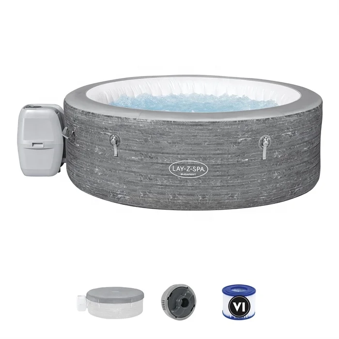 Best  60179 Portable Spa Pool Foldable Hot Tubs Round Inflatable Spa Tub