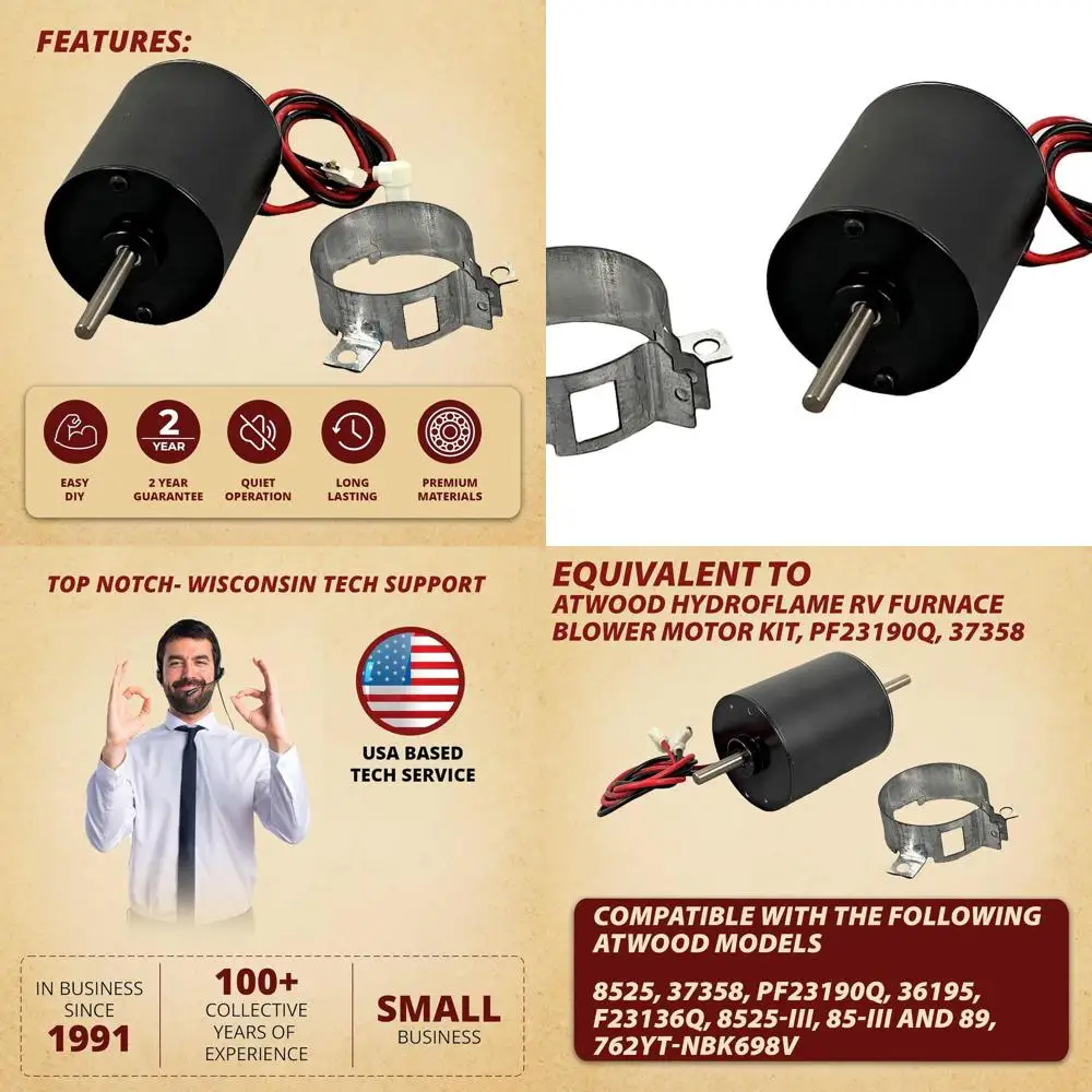 Replacement Atwood RV Blower Motor Kit 37358
