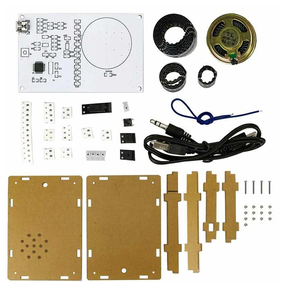 DIY LED Sound Control Sheet Music Sound Display Electronic Kit 51 Microcontroller with Shell DIY Soldering Kit