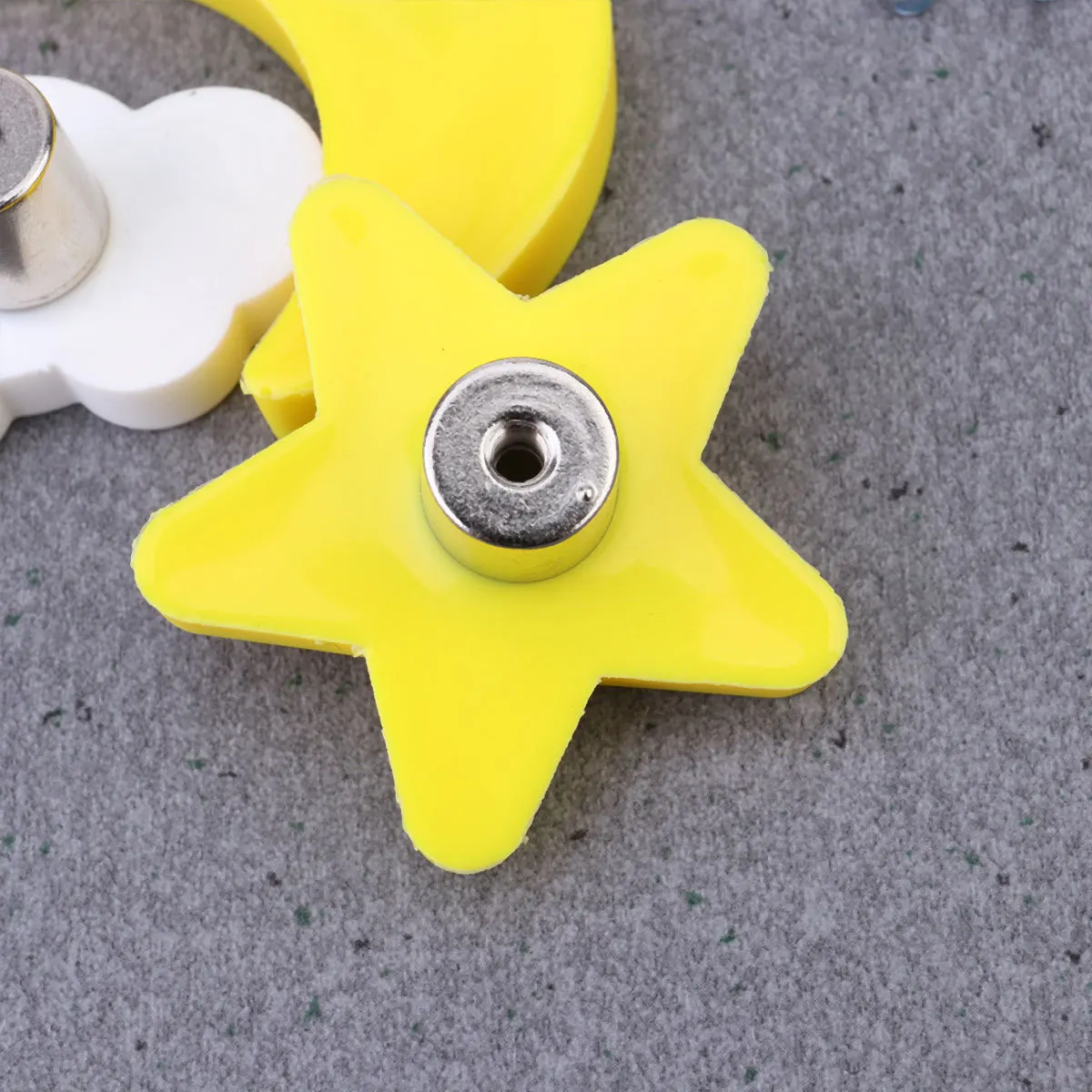 2 قطعة مقبض الكرتون الأصفر على شكل نجمة الاطفال درج سحب المقبض مكافحة عثرة المطاط خزانة باب خزانة الملابس استبدال الإبداعية #5