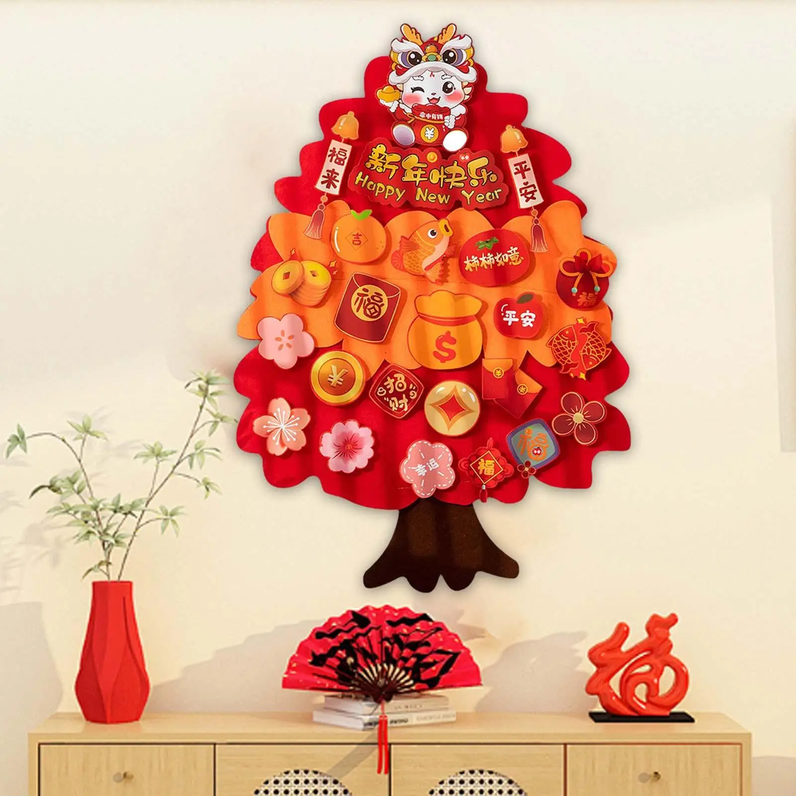 Chinese New Year Hanging Money Tree Wall Sticker Decoration for Home Holiday view 6