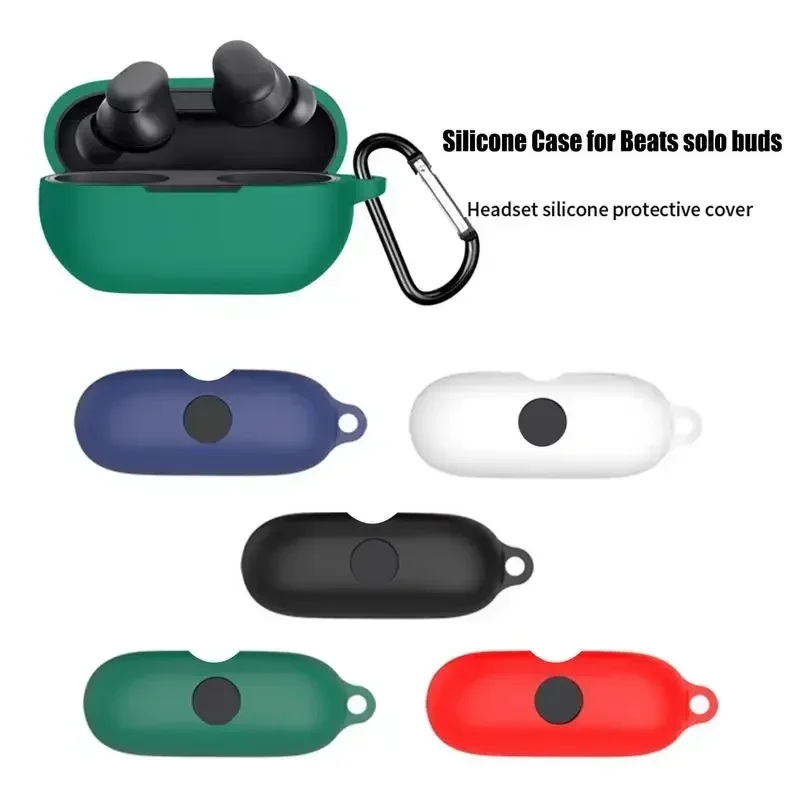 

Exposed label Silicone Earphone Case Suitable For Beats Solo Buds Headphone Anti-drop Sleeve Portable With keychain