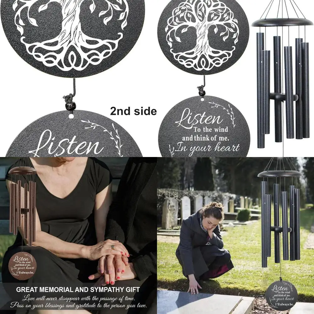 

40 мемориальных колокольчиков для потери, подарков сочувствий для сбора и похорон (черный)