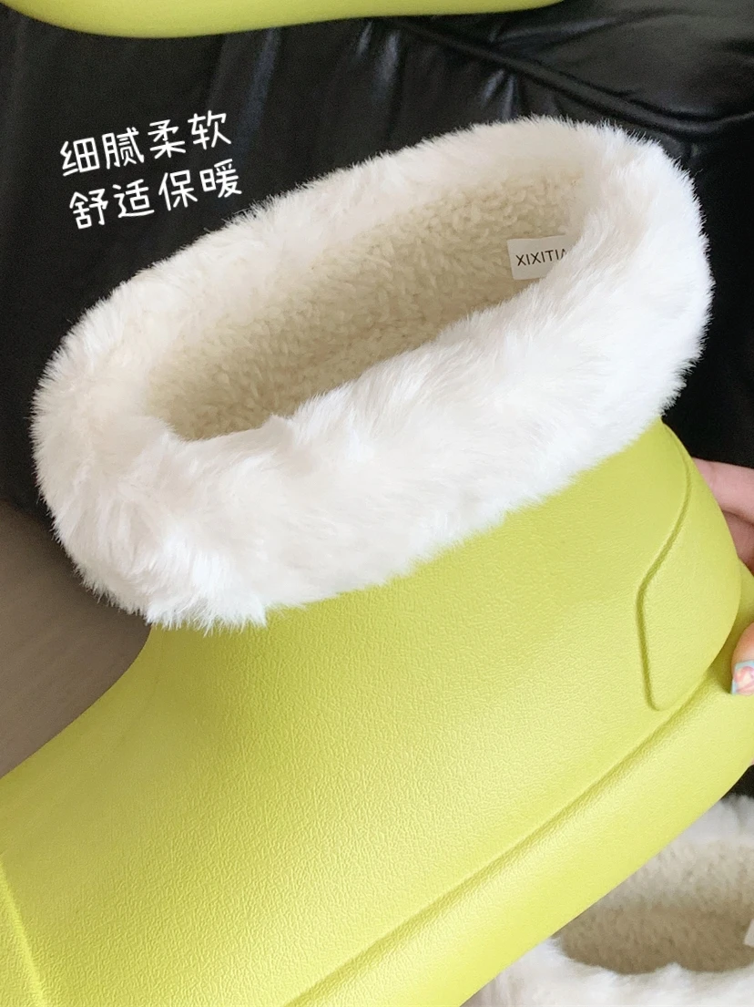 Thick Plush Waterproof Snow Boots For Couple Man Women Boots Cotton Boots For Women 2023 Winter Casual Anti Slip Snow Boots