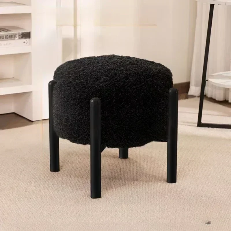 

Creative PlushStool Fashion Bench Children's Stool Seat Thickened Legs Change Shoe Stool for Living Room Bedroom Dcoration