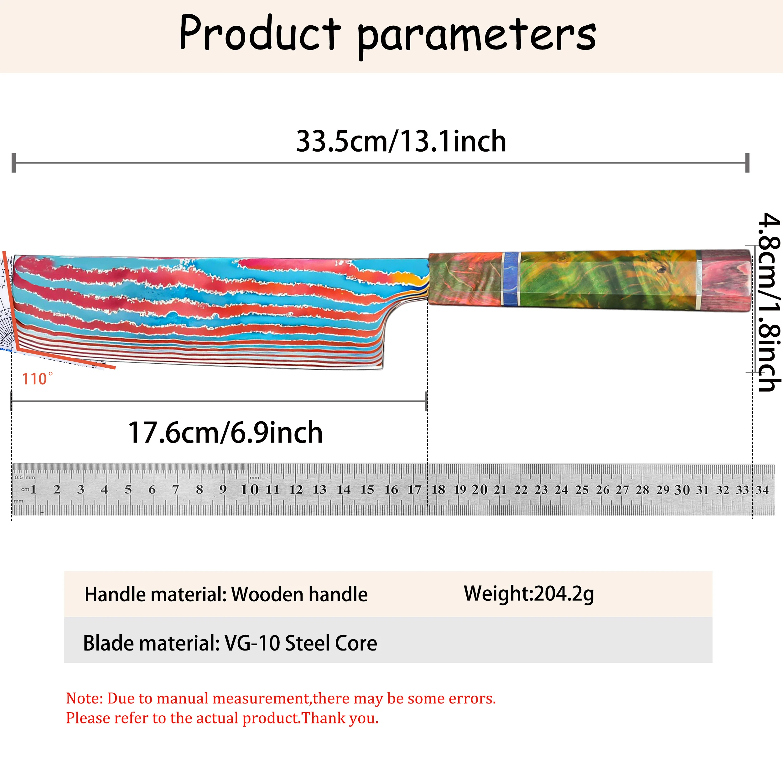 80 Layer Titanium Damascus Steel Chef Knife Kitchen Cut Meat Knife Vegetable Fruit Slicing Knife Utility Knife Tool Cooking Tool