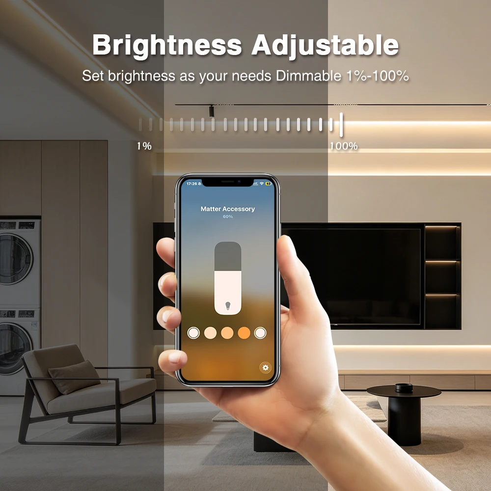 GLEDOPTO Thread Matter CCT PWM Dimmer 10A 750Hz Flicker-Free for 2/3-Wire LED Strips work with Alexa Google HomeKit DC 12-48V