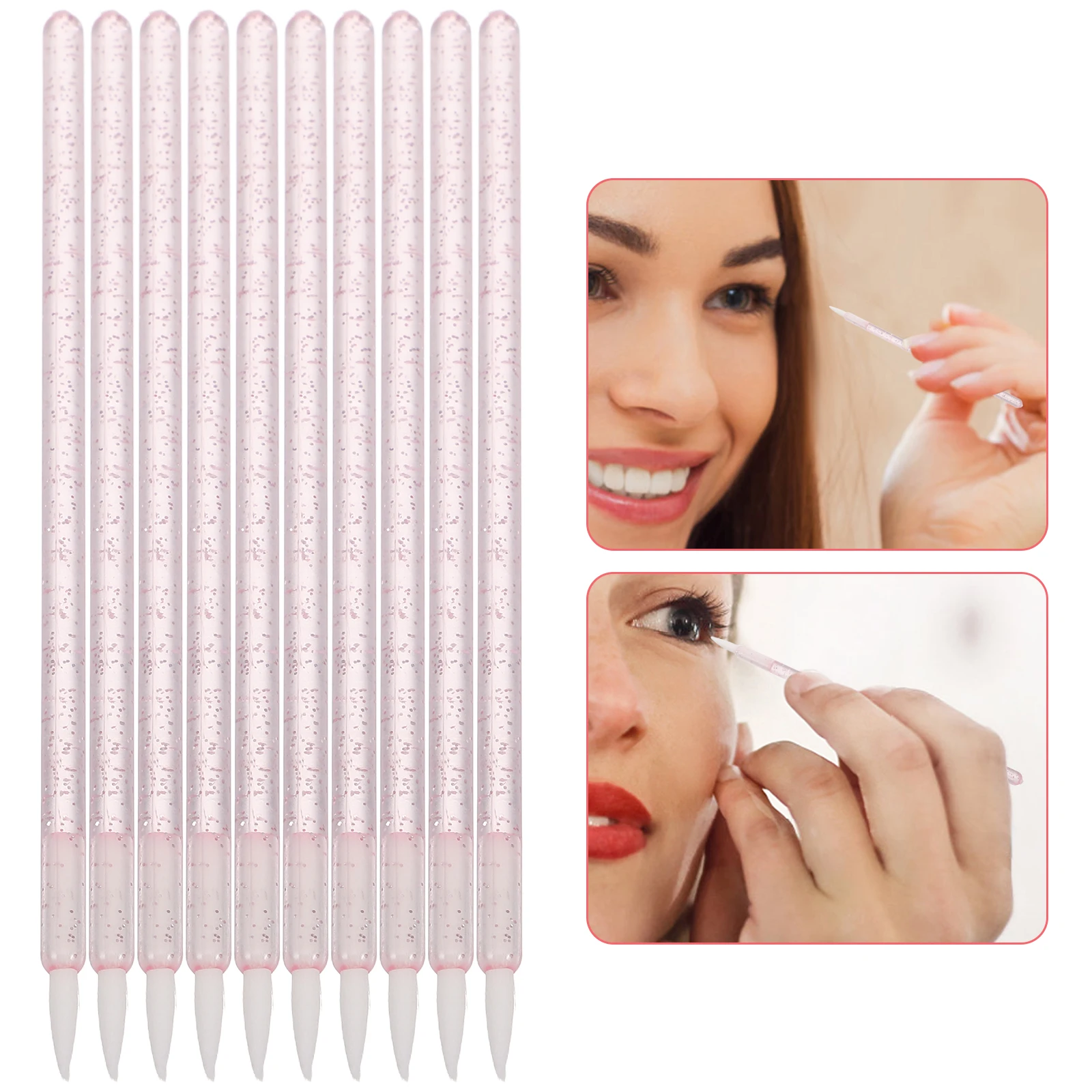 

Disposable Eyeliner Brush Pencil Lip Wands Shadow Applicator Sticks Eyelash Tool Fine Soft Makeup