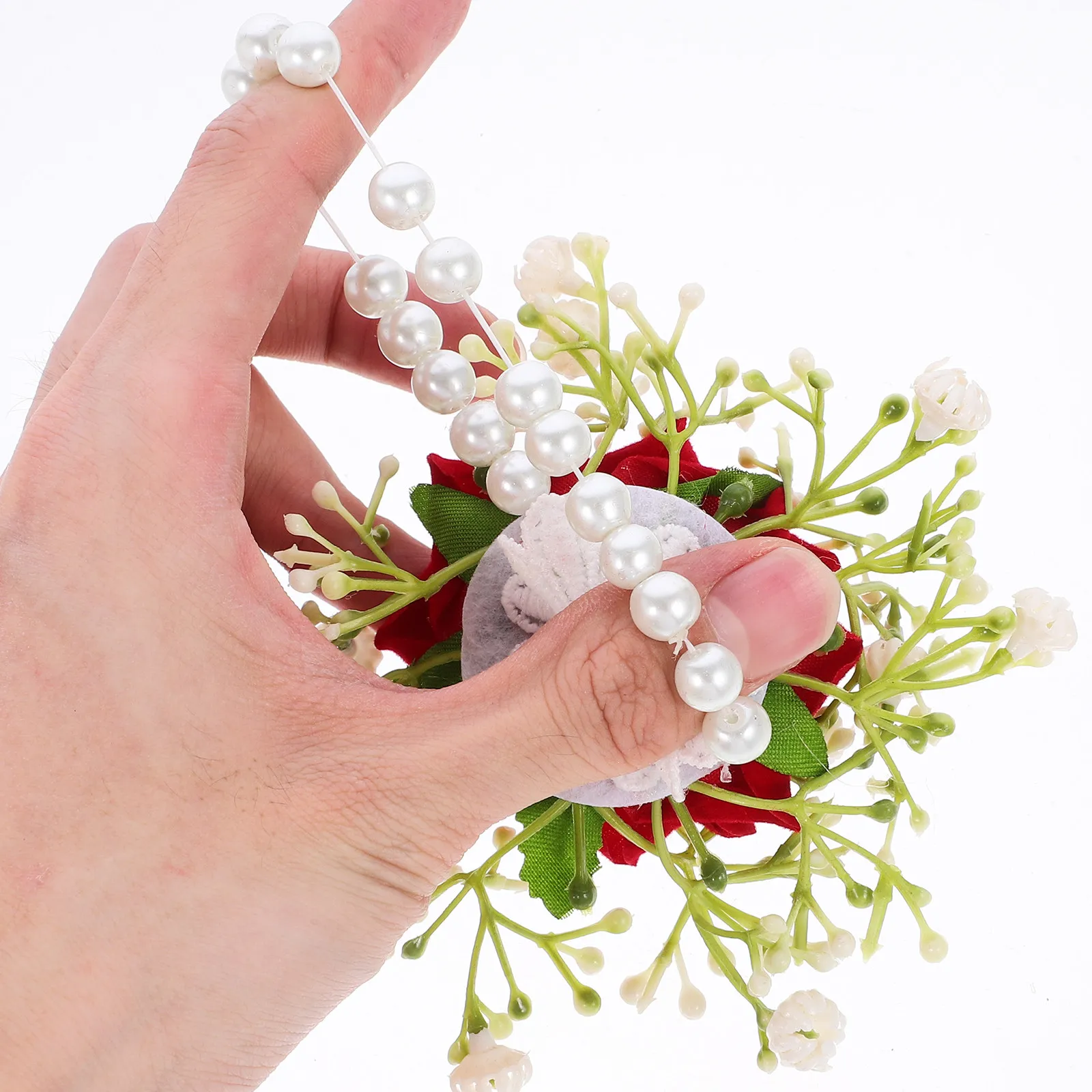 

Набор из 1 шт. искусственных цветочных браслетов-корсажей и бутоньерок из шелка для невесты и подружек невесты, свадебные аксессуары