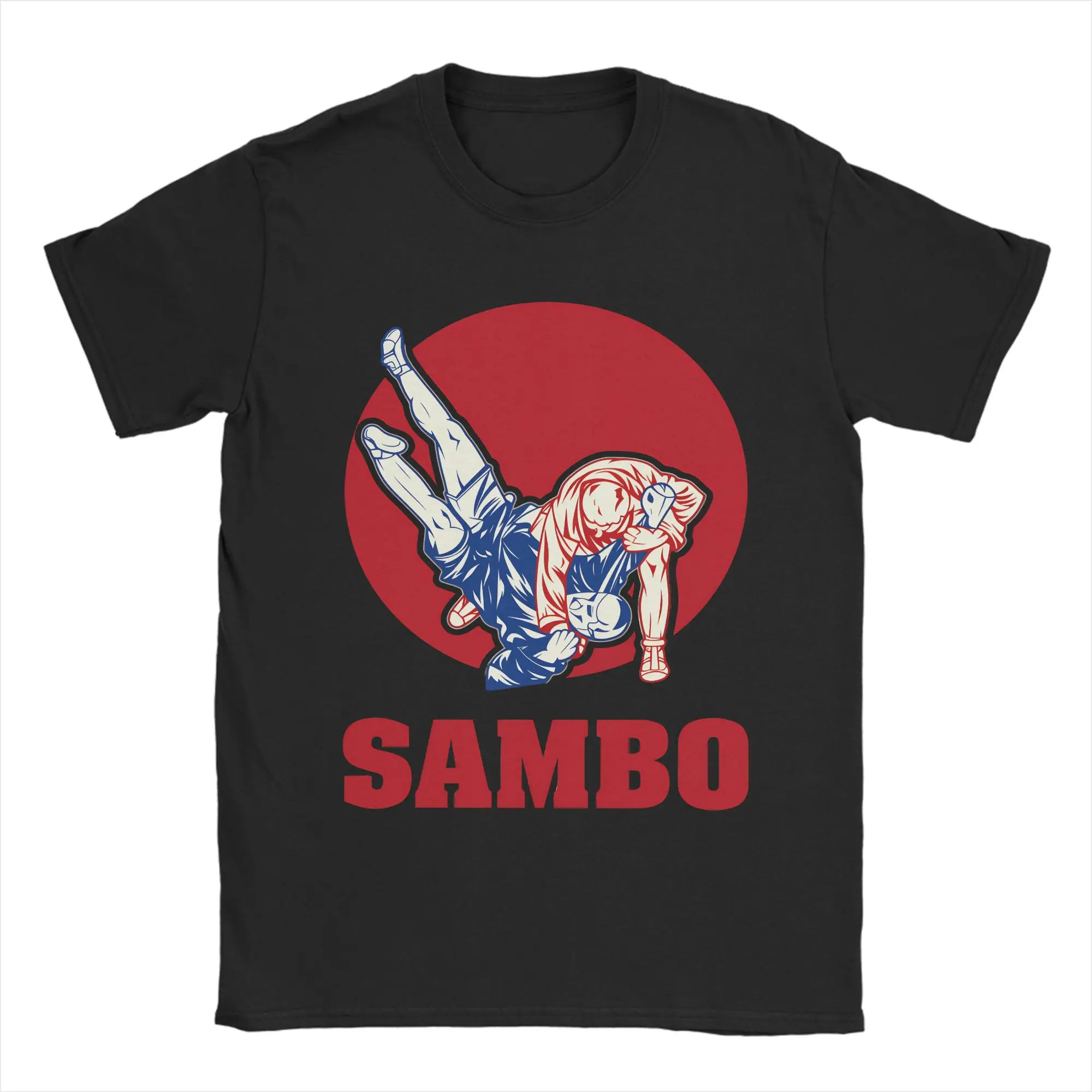 Hipster Russian Sambo T-Shirts Men Round Neck Pure Cotton T Shirts  Short Sleeve Tee Shirt Birthday Present Tops