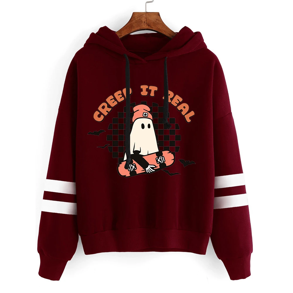 Creep Halloween Hoodies Halloween Boo Women Clothing Halloween Retro Sweatshirt Harajuku Funny Halloween Hoodie