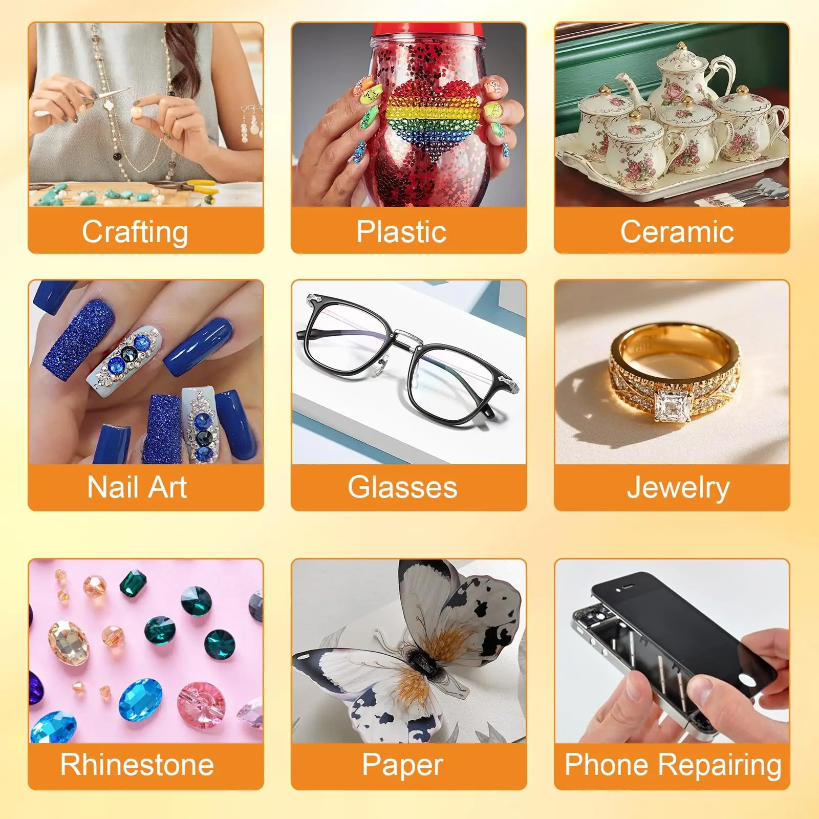 T7000 Colla nera per riparazione colla per schermi mobili Colla impermeabile per gioielli artigianali Colla liquida super forte Colla multiuso fai da te