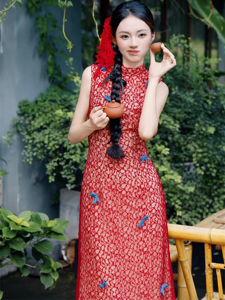

New Chinese Style Morning Robe Wedding Red Engagement Suit High End Retro Reformed Custom Made Ceremony Dress