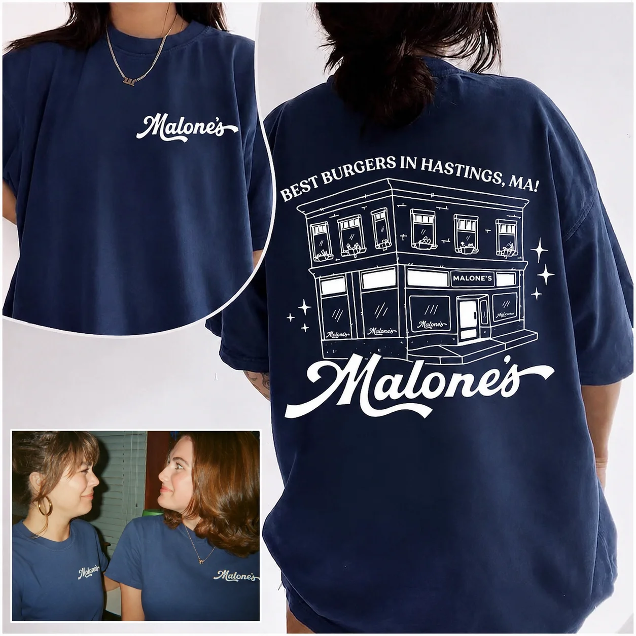 Off Campus Hannah Wells T-shirt Malone's Vintage Shirt Briar University Hockey Romance Shirt Summer Men's Women's T-shirt