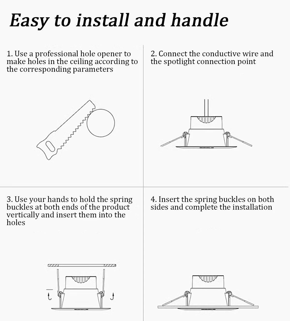 1-10pcs LED Change color 3 CCT 3000K 4000K 6000K LED Ceiling Spotlight embedded light 7W AC 110V 220V Adjust 90° lighting Spot