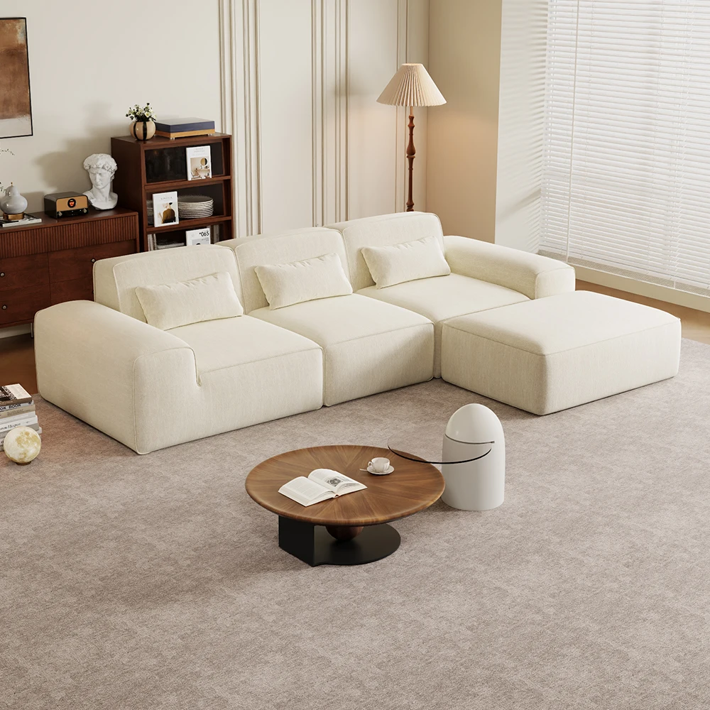 for Living Room L-Shaped Modular Sectional Compression Sofa Set Vacuum Compression Modern couch