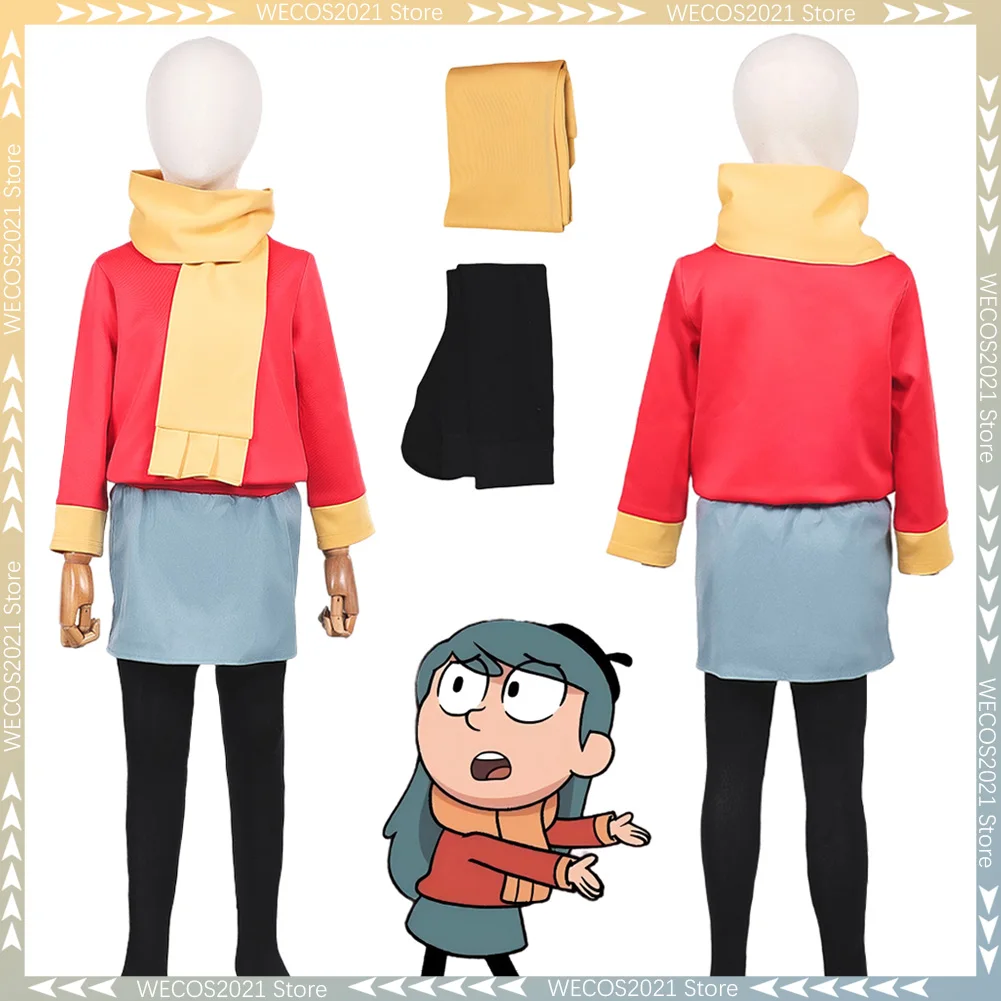 ملابس تنكرية للفتيات من هيلدا 2018 أزياء هيلدا الكرتونية للهالوين من 6 إلى 14 سنة ملابس تنكرية للحفلات #1