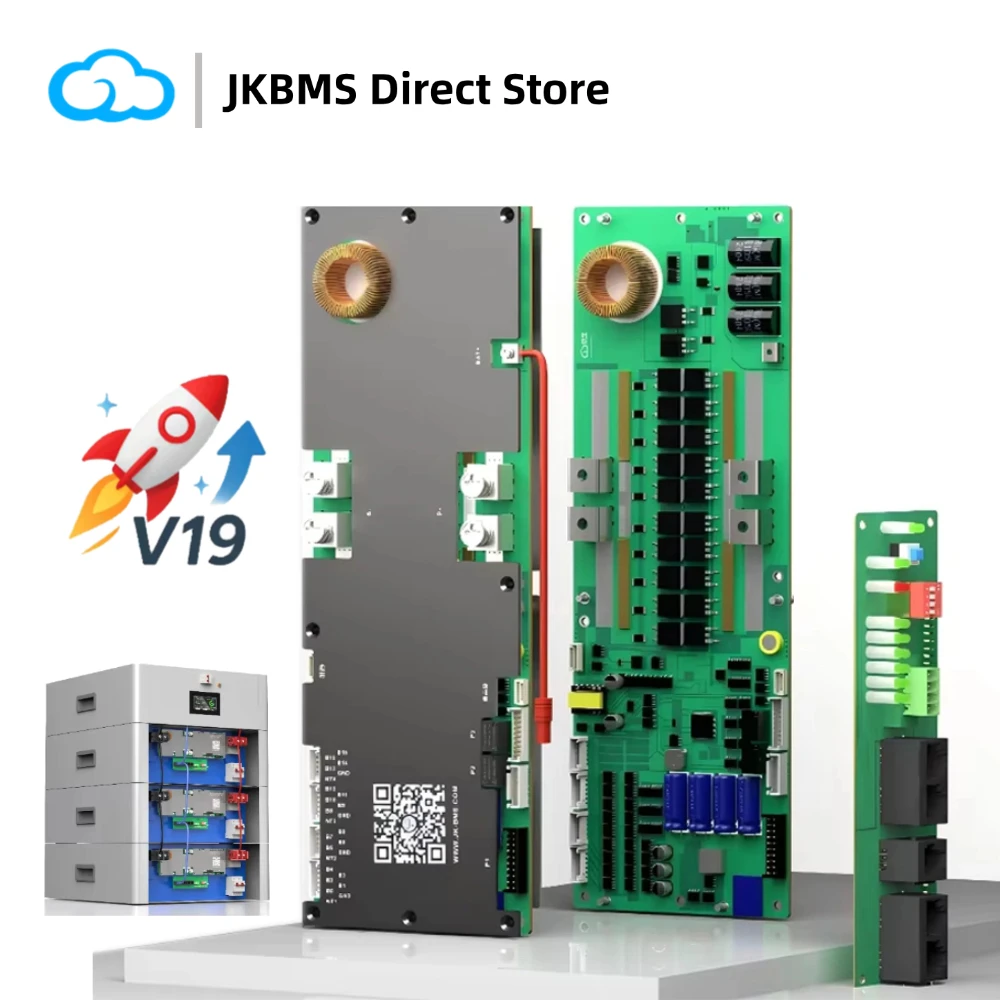 JKBMS PB2A16S20P Lifepo4 Battery BMS 16S 200A JIKONG BMS 48V With CAN RS485 Heat Active Balancing Parallel Inverter Smart Bms JK