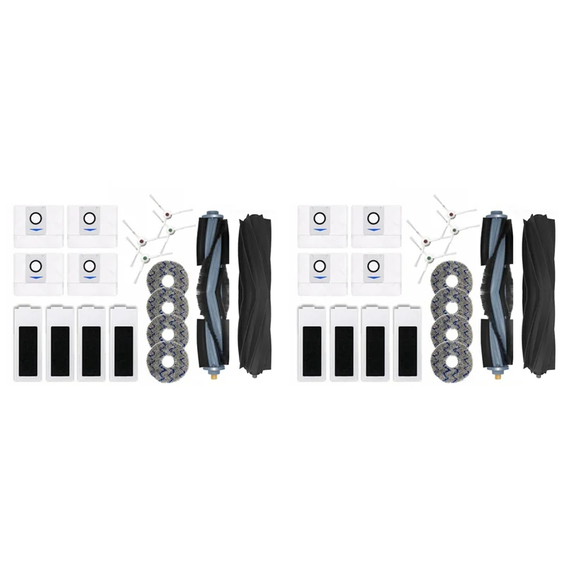 B43C 2X عدة ل Ecovacs Deebot T20 OMNI/T20 Pro/T20 ماكس روبوت فراغ الجانب الرئيسي فرشاة ممسحة القماش فلتر HEPA كيس لجميع الغبار