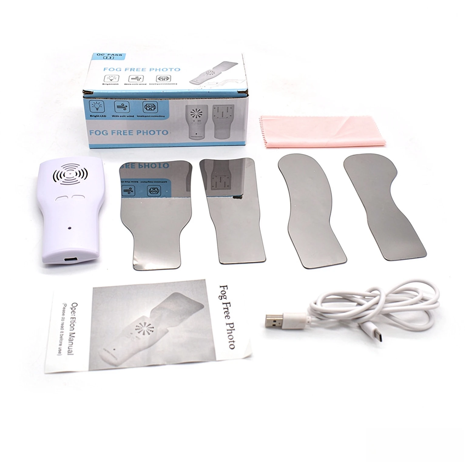 Dental Orthodontic Imaging LED Fog Free Photo Mirror High Hardness Stainless Steel Cavity Obervation Reflector Oral Orthodontic